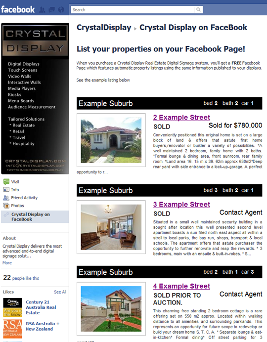 Crystal Display Launches Facebook App
